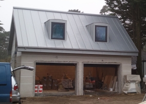 Zinc roofed garage